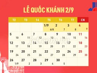 Công ty TNHH JCT Việt Nam thông báo lịch nghỉ lễ 2-9