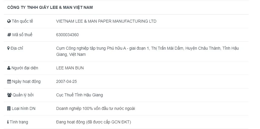 JCT Việt Nam cung cấp 1 xe nâng người Sinoboom 16m làm việc cho CÔNG TY TNHH  GIẤY LEE & MAN VIỆT NAM