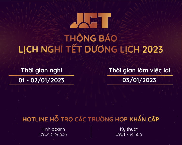 LỊCH NGHỈ TẾT DƯƠNG NĂM 2023- CÔNG TY JCT VIỆT NAM